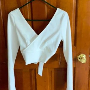 PENNY TIE BACK TOP IN IVORY